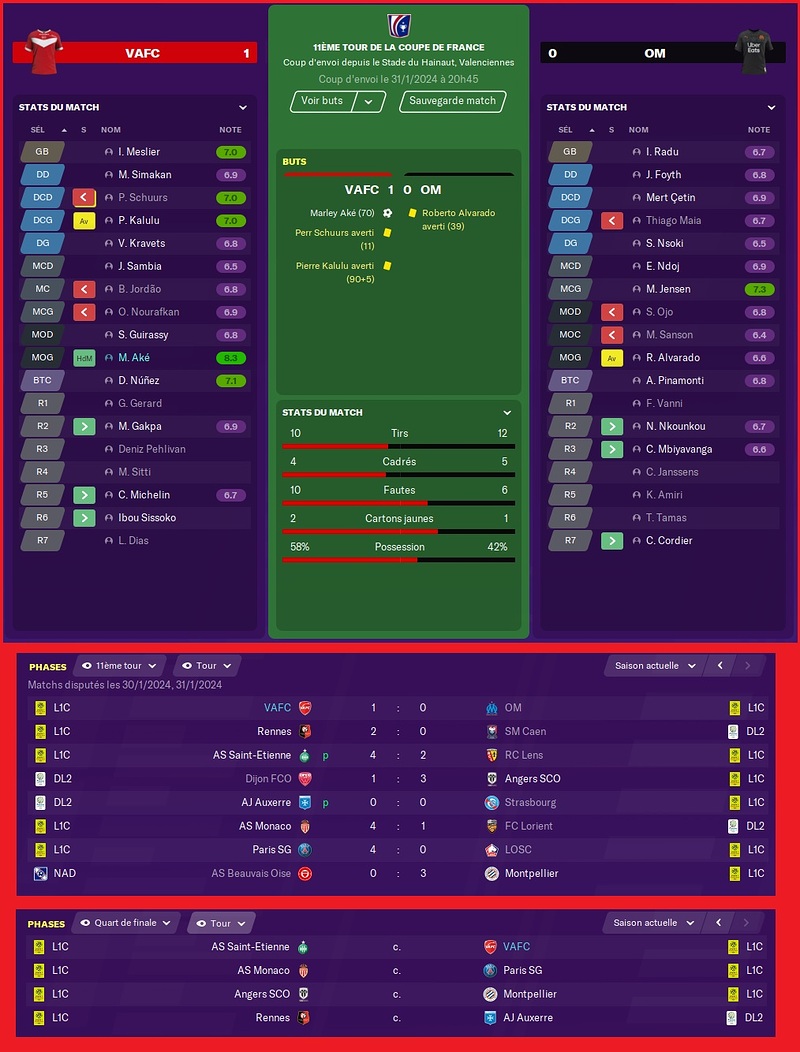 Saison 2023-2024 - Coupe de France - 11ème Tour