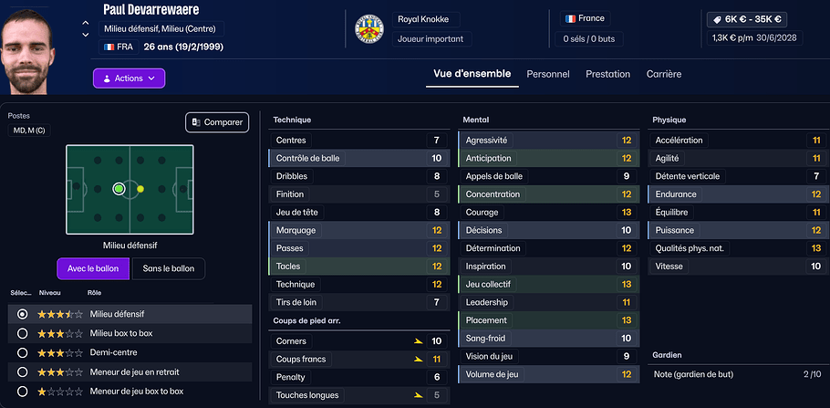 recrue paul devarrewaere forme lyon ex club chambly n3