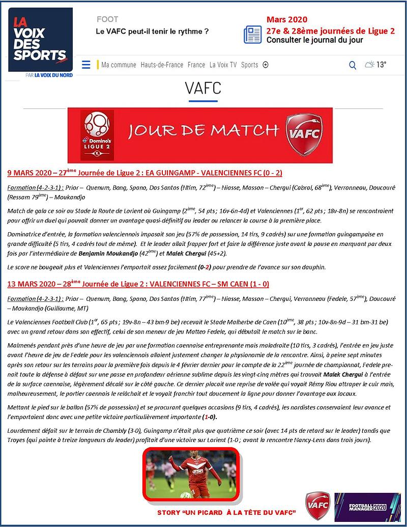 VAFC - 13 - Mars  2020 - J27 & J28