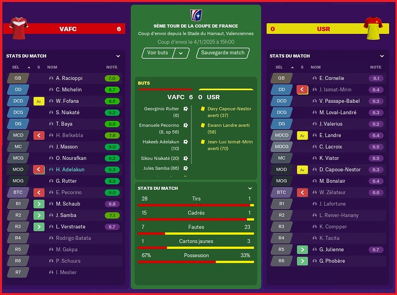 Saison 2024-2025 - Coupe de France - 9ème Tour