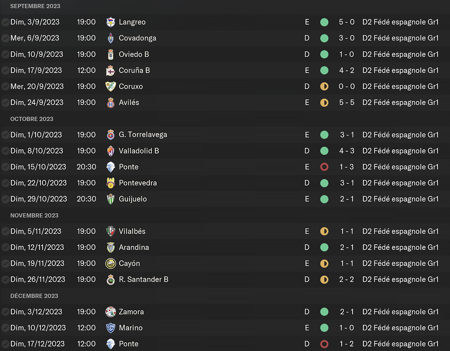 1ere partie de saison