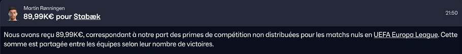 revenu supplémentaire europa league