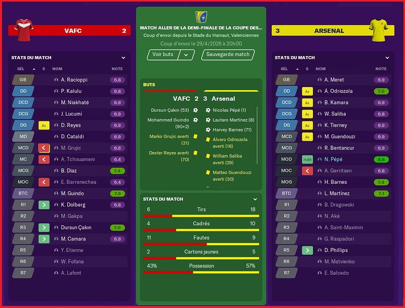 Saison 2025-206 - LDC - Demi Aller