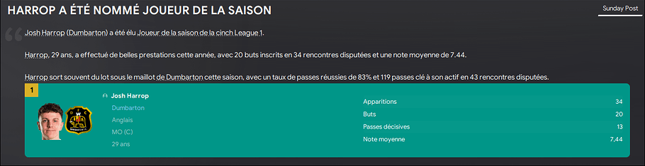 188 - Harrop joueur de la saison