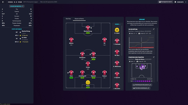 1er match LDC - REIMS