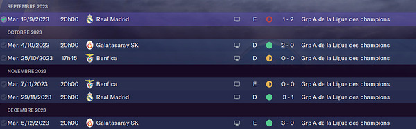 Calendrier LDC S4