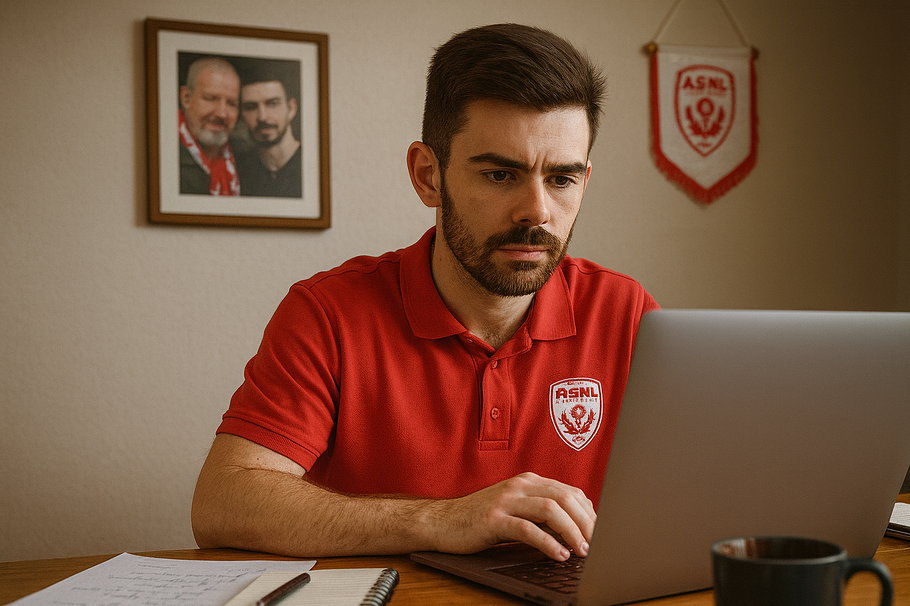 Travail concentré derrière un bureau