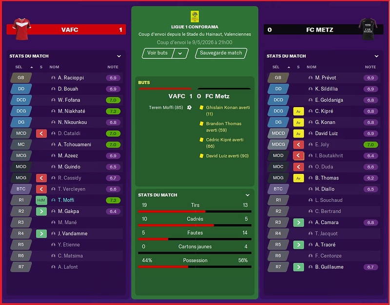 Saison 2025-2026 - Ligue 1 - 36ème Journée