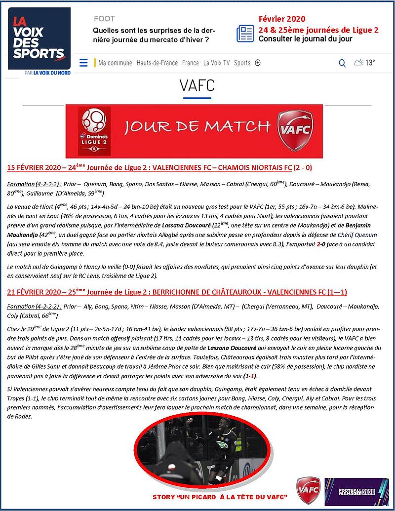 VAFC - 12 - Février 2020 - J24 & J25