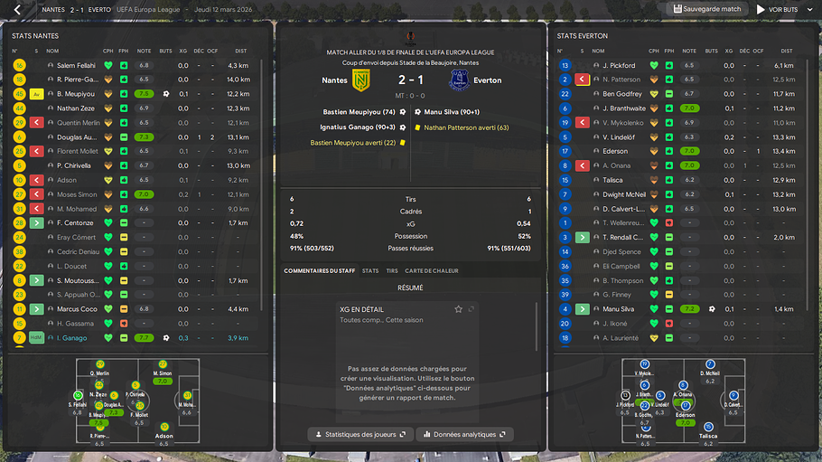 VS Everton aller