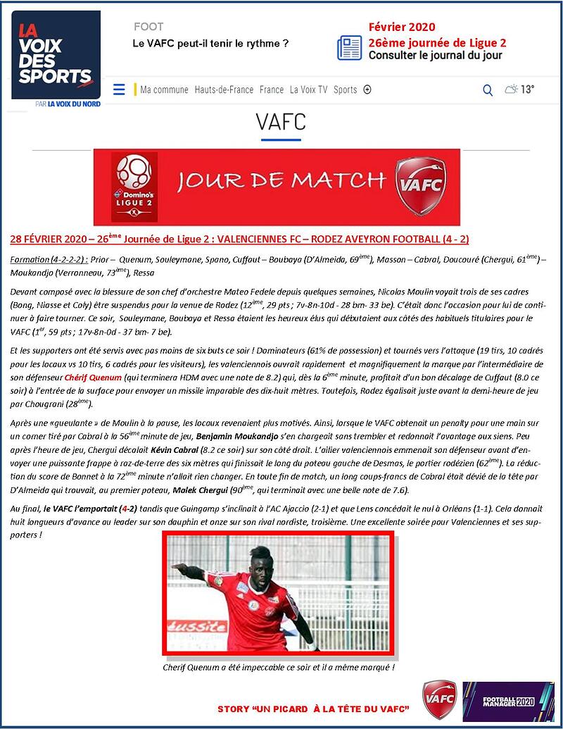 VAFC - 12 - Février 2020 - J26