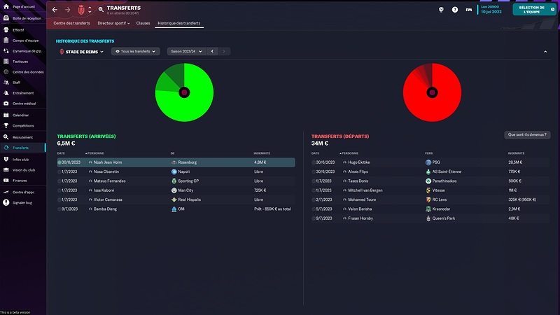 Balance Transferts - Saison 2