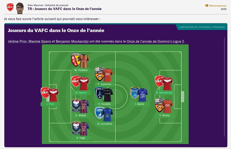 Fin de saison - Onze de l'année 2019-2020