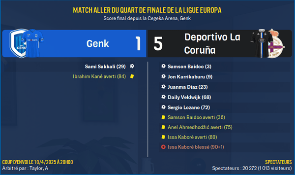 Genk - Deportivo La Coruña_ Résumé