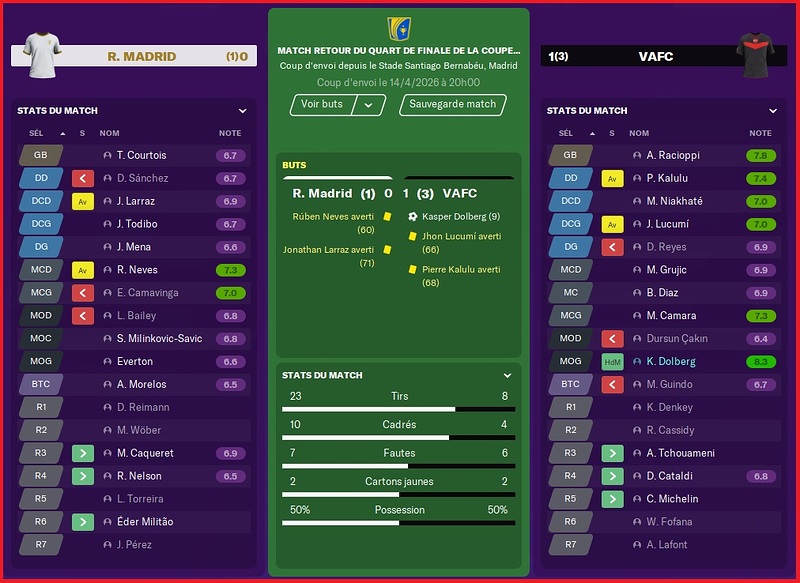 Saison 2025-206 - LDC - Quart Retour
