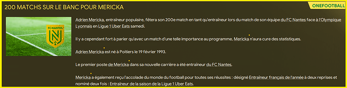 200 matchs pour Mericka