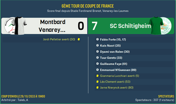 Montbard Venarey Football - SC Schiltigheim_ Résumé