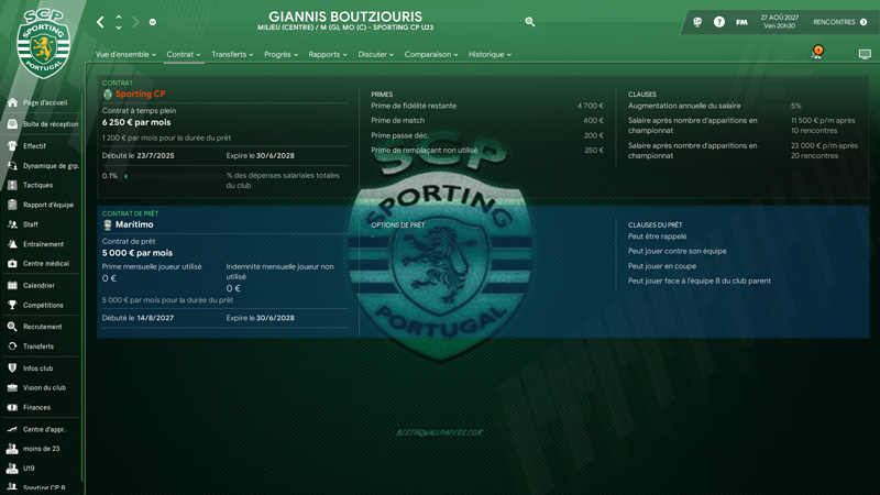 Giannis Boutziouris_ Infos du contrat