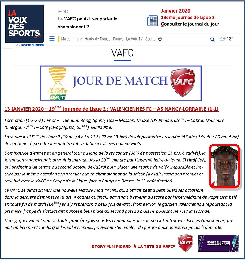 VAFC - 11 - Janvier 2020 - J19