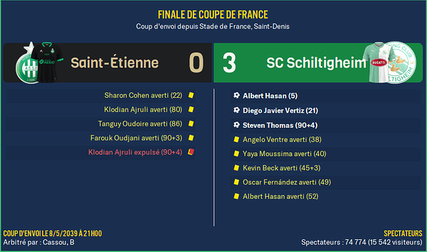 Saint-Étienne - SC Schiltigheim_ Résumé