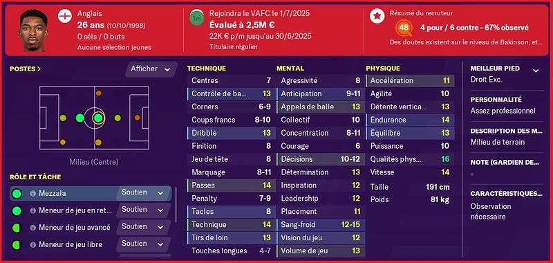 Recrue Ete 2025 - Tyreeq Bakinson