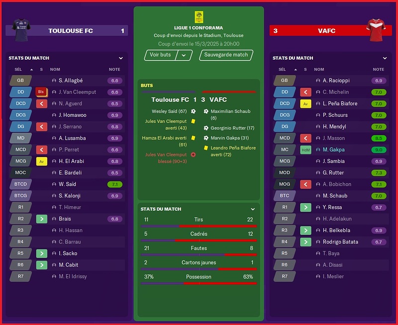 Saison 2024-2025 - Ligue 1 - 29ème Journée