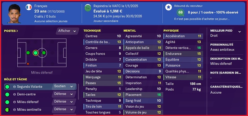Recrue Hiver 2025 - Wesley Fofana