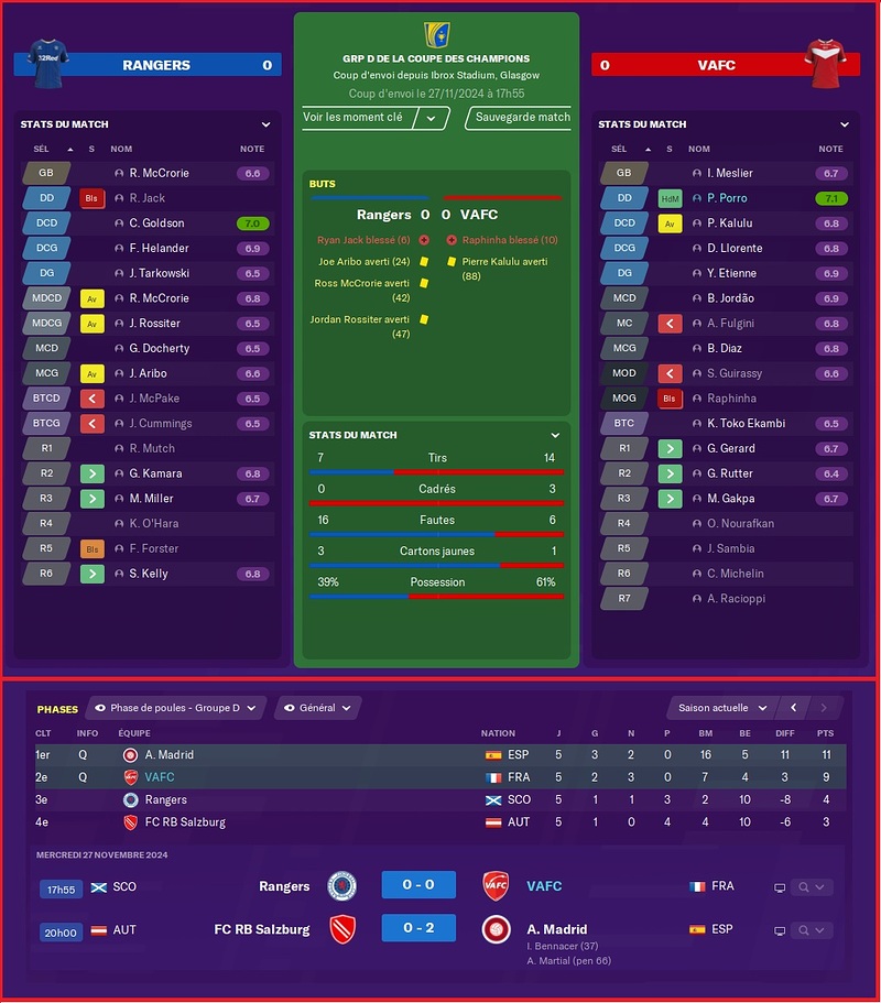 Saison 2024-2025 - LDC - 5ème Journée
