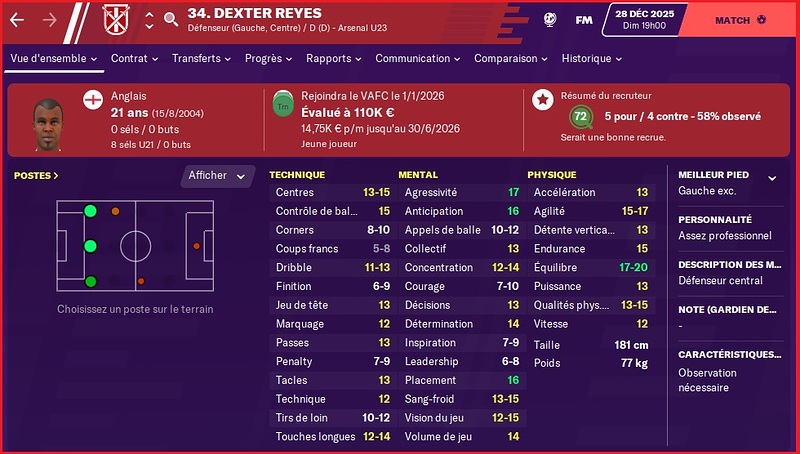 Recrue Hiver 2026 - Dexter Reyes