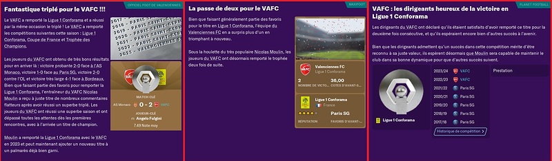 VAFC Champion de Ligue 1 2024