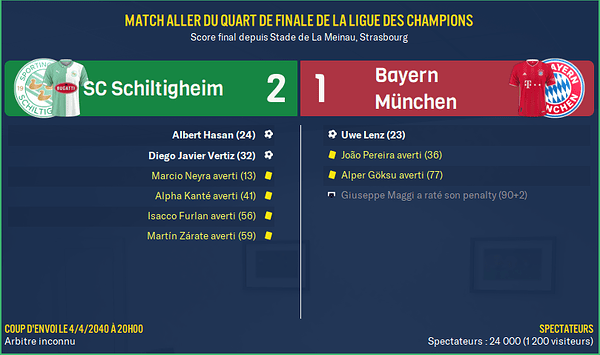 SC Schiltigheim - Bayern München_ Résumé