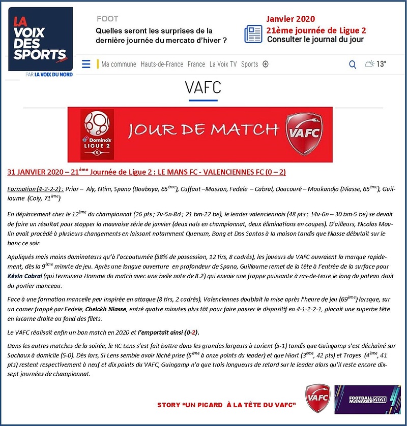 VAFC - 11 - Janvier 2020 - J21
