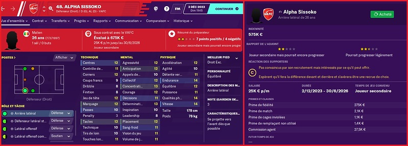 Recrue Decembre 2023 - Alpha Sissoko