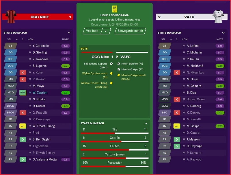 Saison 2025-2026 - Ligue 1 - 3ème Journée