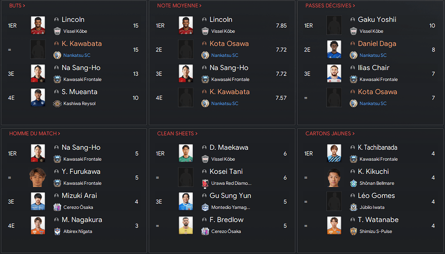 stats joueurs