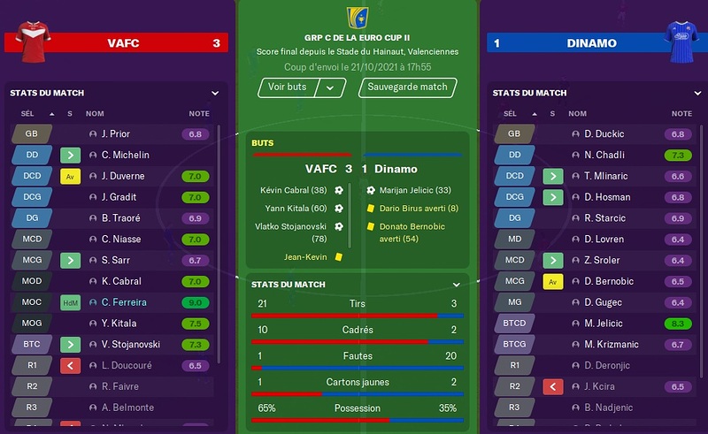 Saison 2021-22 - Europa League - Poules - 3eme match