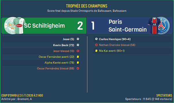 SC Schiltigheim - Paris Saint-Germain_ Résumé