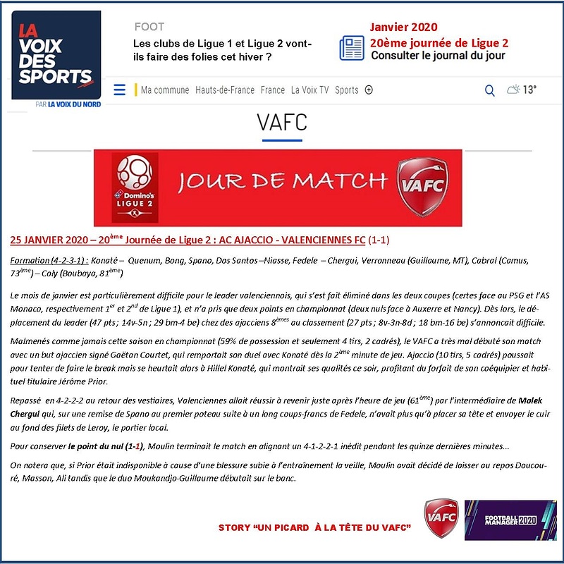 VAFC - 11 - Janvier 2020 - J20