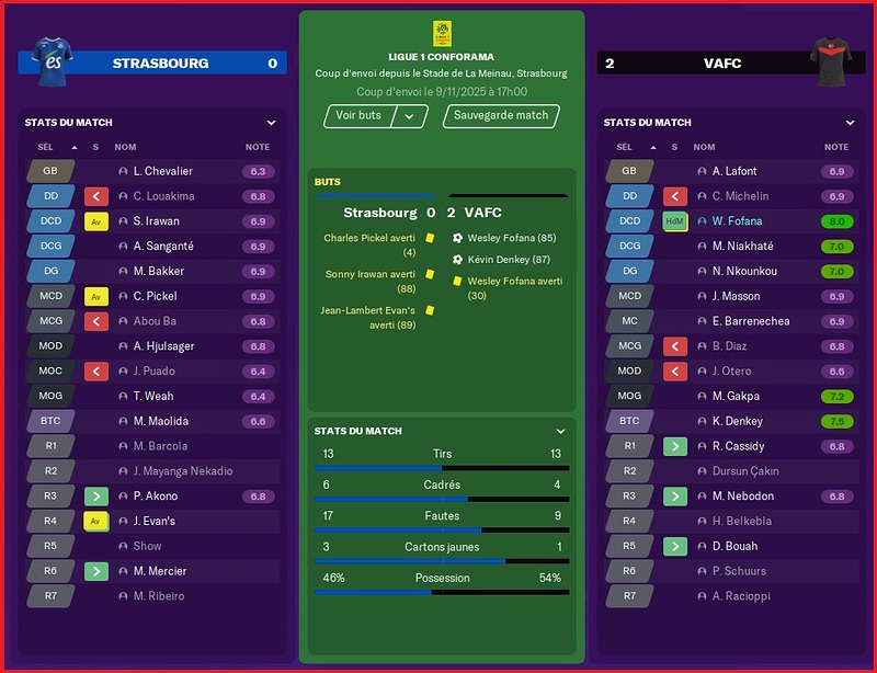 Saison 2025-2026 - Ligue 1 - 13ème Journée