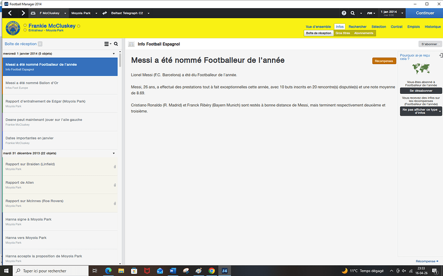 footballeurdelannee
