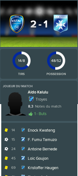 match retour barr 19