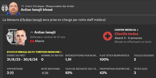 34.4 ismajli blessé
