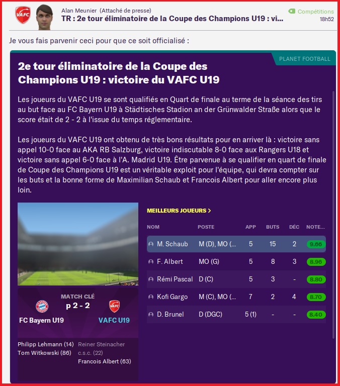 LDC U19 - Quarts-de-Finale