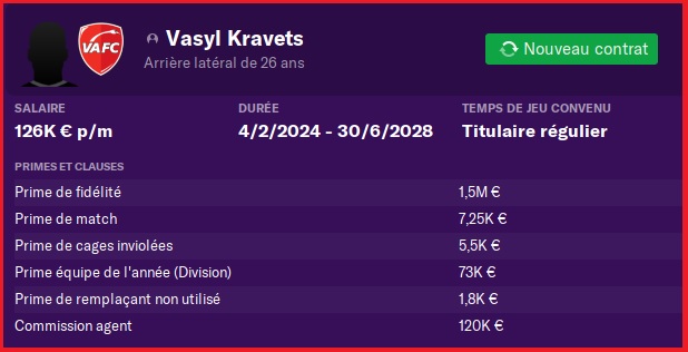 Prolongation Kravets