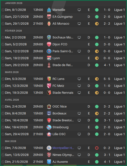 CalendrierFinSaison