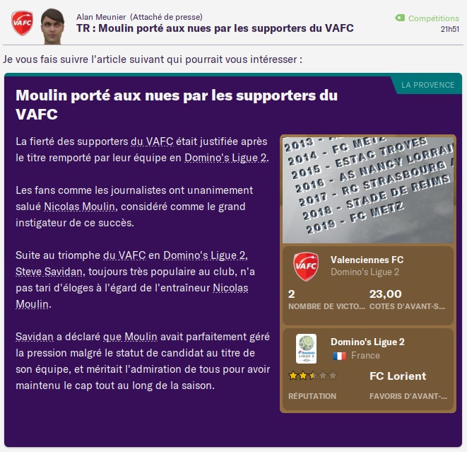 Fin de saison - Supporters