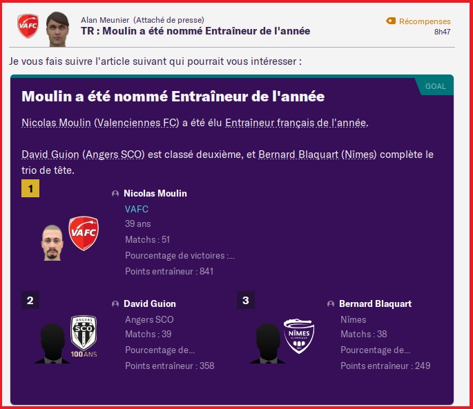 Entraineur de l'Année 2023 - Ligue 1