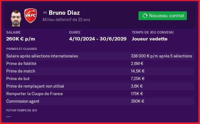 Nouveau contrat - Bruno Diaz