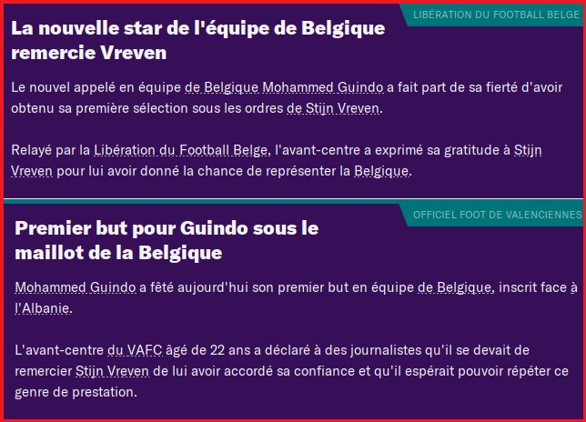 Novembre 2025 - Premiere selection et premier but - Mohammed Guindo