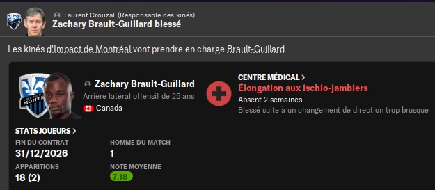 13.1 bg blessé